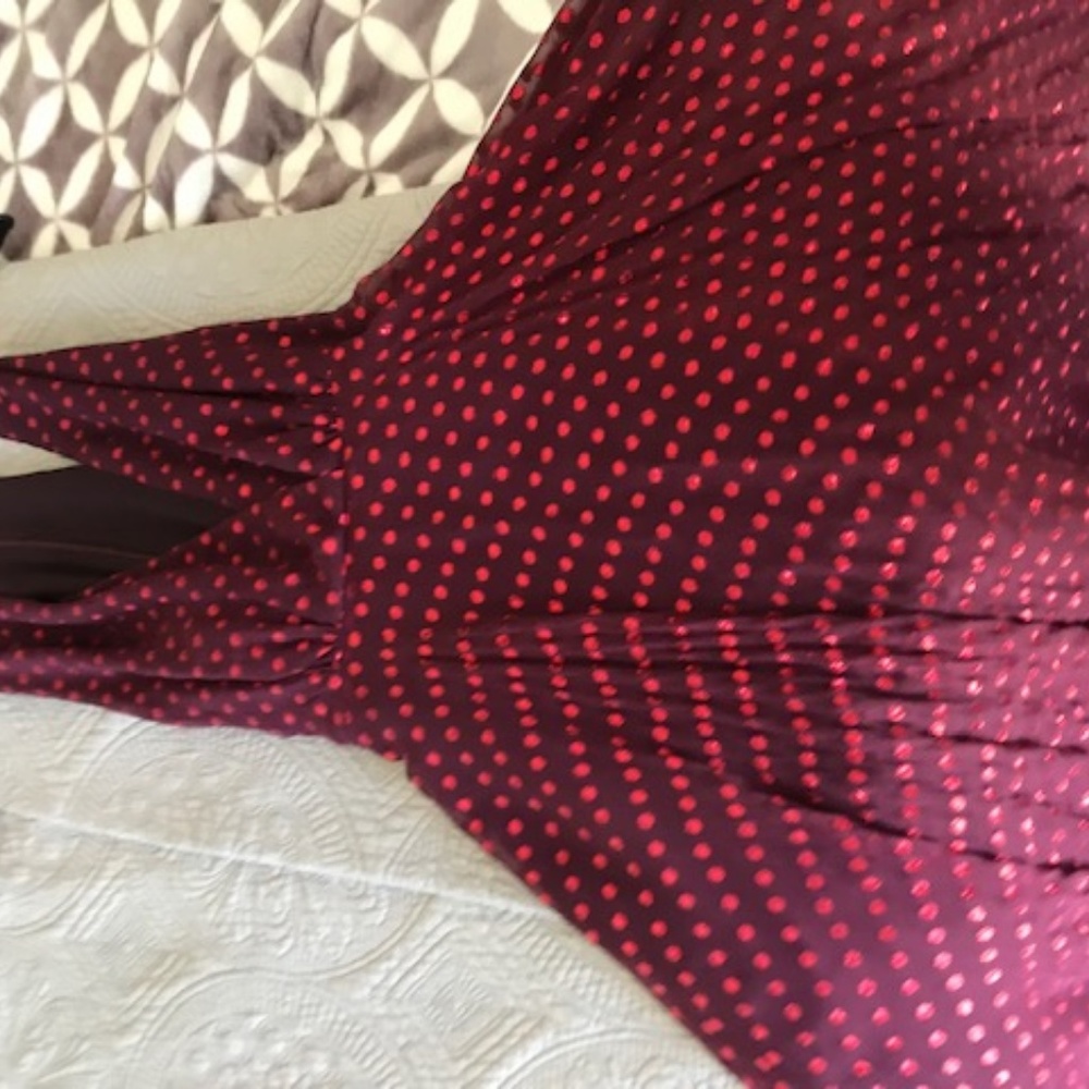 GUCCI silk chiffon dotted maxi dress